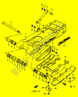 SWINGARM (MODELE J/K/L) voor Suzuki QUADRACER 500 1990