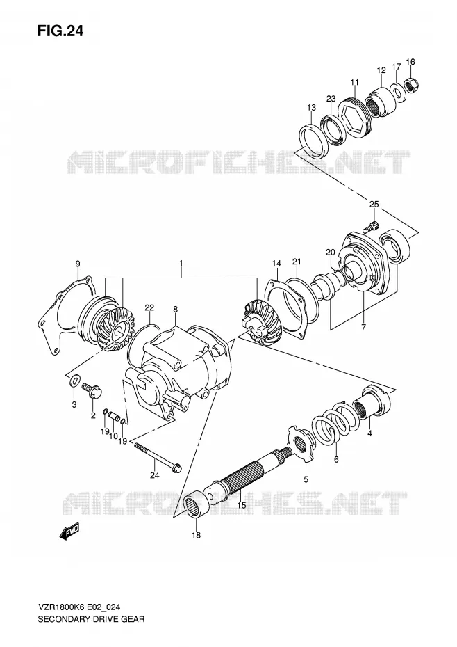 AANDRIJFAS (MODEL K6/K7) Suzuki MOTO 1800 INTRUDER 2009  VZR1800NUK9(E2)