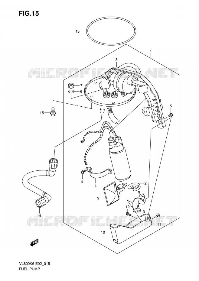 BENZINE POMP Suzuki MOTO 800 VOLUSIA 2008  VL800CK8(E2)