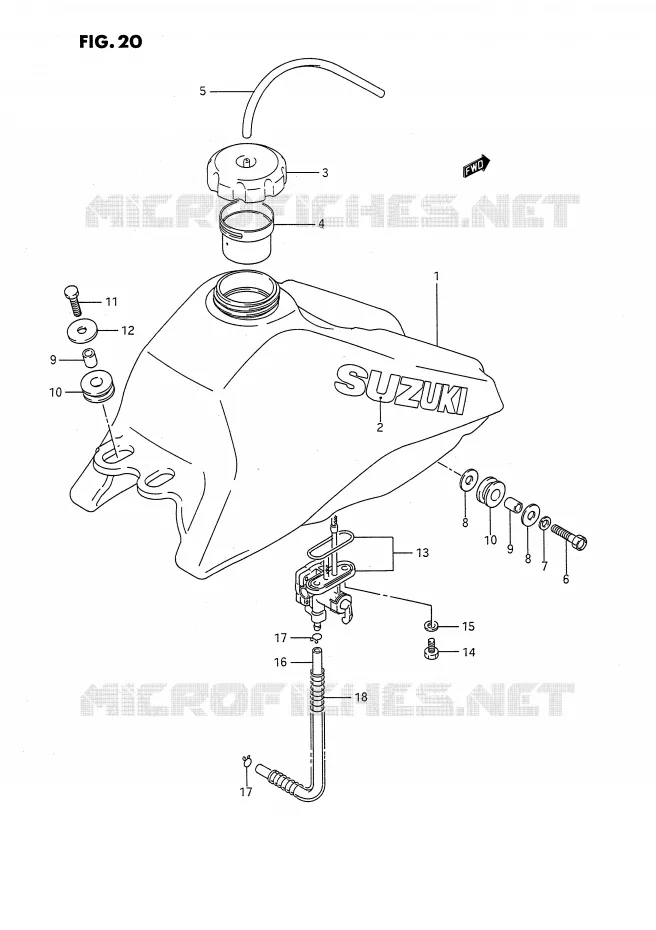 BENZINETANK Suzuki QUAD 80 QUADSPORT 1992  LT80N(P1)