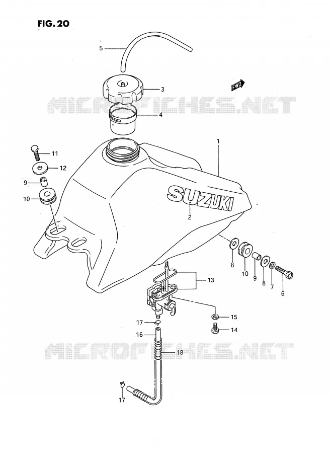 BENZINETANK Suzuki QUAD 80 QUADSPORT 1994  LT80R(P3)