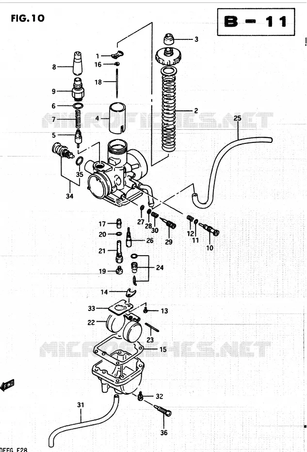 CARBURATOR Suzuki QUAD 250 QUADRUNNER 1987  LT250EFF(F/2/G)