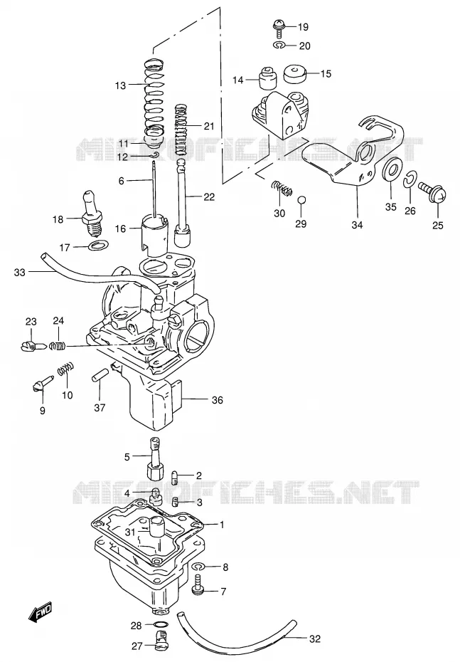 CARBURATOR Suzuki QUAD 50 MINIQUAD-SPORT 2000  LT50Y(P1)