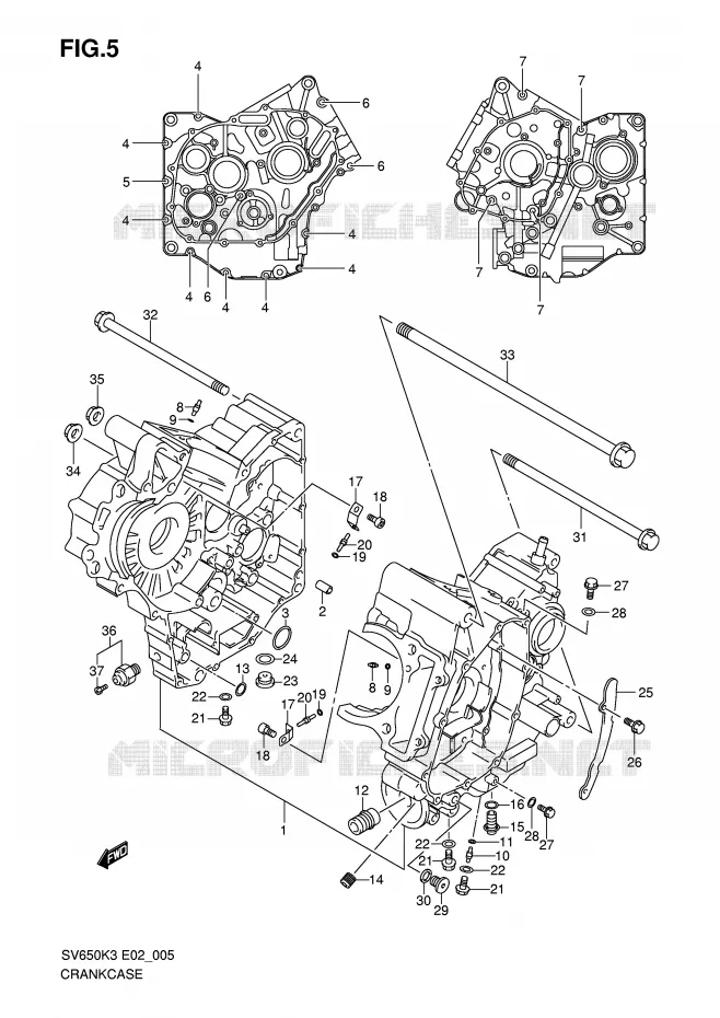 CASING Suzuki MOTO 650 SV 2007  SV650AK7(E2)