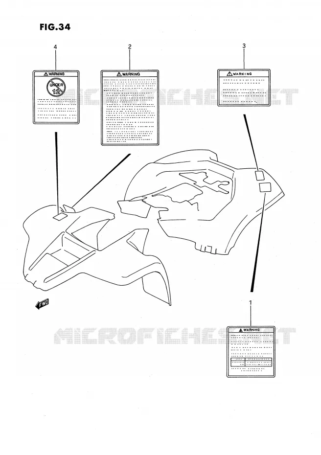 ETIKET Suzuki QUAD 80 QUADSPORT 1992  LT80N(P3)