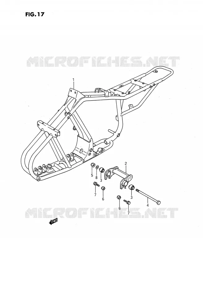 FRAME Suzuki QUAD 80 QUADSPORT 1994  LT80R(P1)