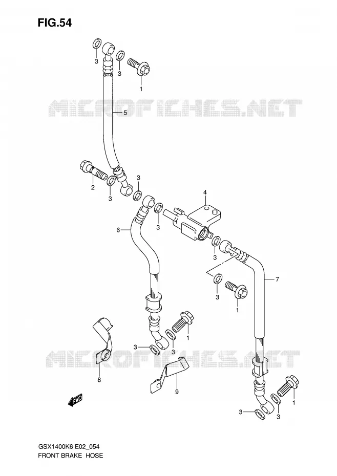FRONT REMSLANG Suzuki MOTO 1400 GSX 2006  GSX1400K6(E2)