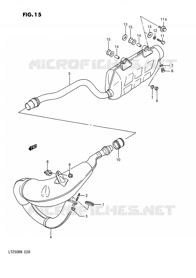 GELUIDDEMPER (MODELE H/J/K/L/M/N) Suzuki QUAD 250 QUADRACER 1987  LT250RH(E28)