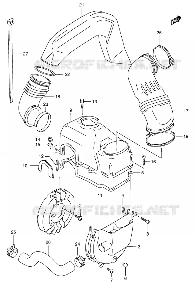 KOELVENTILATOR Suzuki QUAD 80 QUADSPORT 2001  LT80K1(P3/P28)