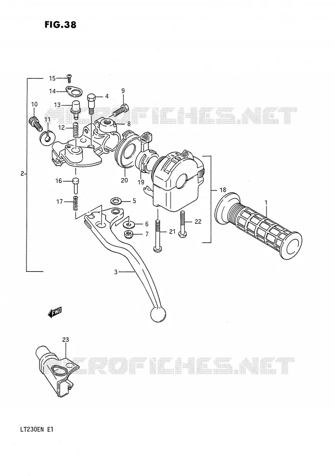 LEFT SWITCH Suzuki QUAD 230 QUADSPORT 1991  LT230EM(E1)