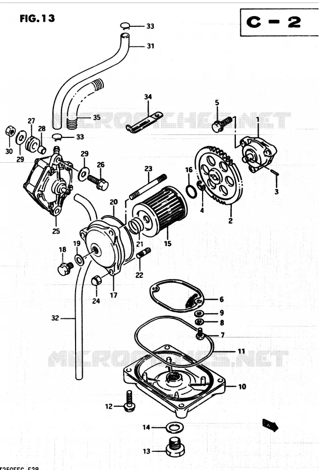 OLIEPOMP - FUEL PUMP Suzuki QUAD 250 QUADRUNNER 1987  LT250EFF(F/2/G)