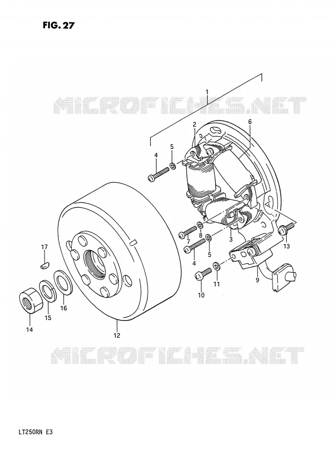 ONTSTEKING (MODELE F/G) Suzuki QUAD 250 QUADRACER 1987  LT250RH(E3)