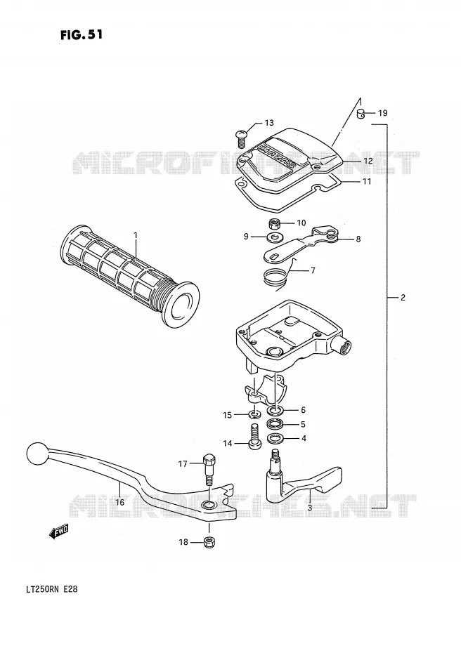 REM HENDEL (MODELE H/J/K/L) Suzuki QUAD 250 QUADRACER 1990  LT250RL(E28)