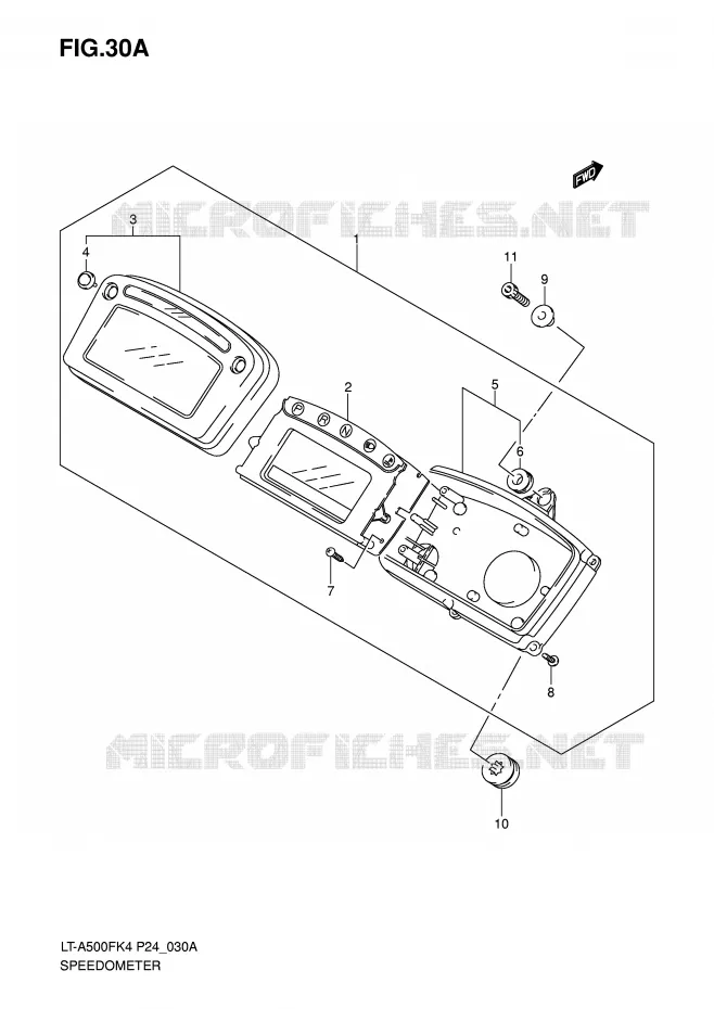 SNELHEIDSMETER (MODEL K6/K7) Suzuki QUAD 500 VINSON 2007  LT-A500FK7(P24)