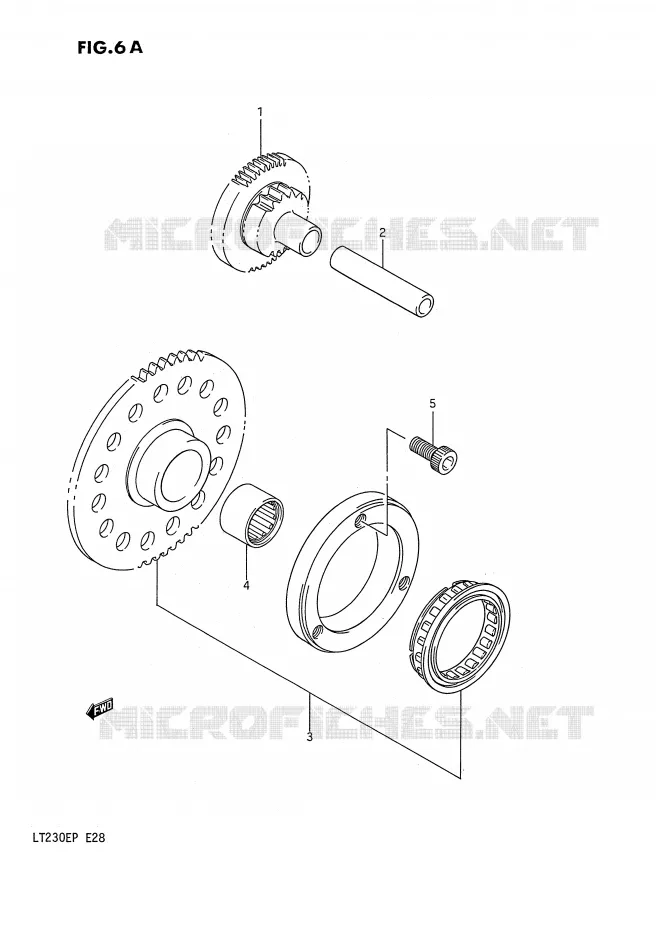 STARTMOTOR CLUTCH (MODELE J/K/L/M/N/P) Suzuki QUAD 230 QUADSPORT 1987  LT230EH(E28)