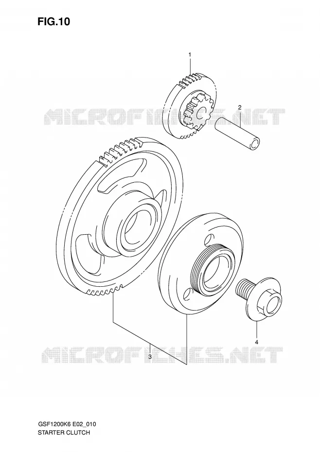 STARTMOTOR CLUTCH Suzuki MOTO 1200 BANDIT 2006  GSF1200S K6 (E02,E19,E37)
