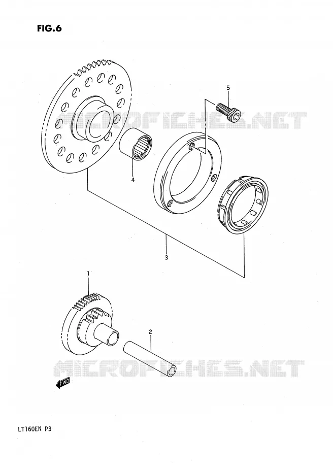 STARTMOTOR CLUTCH Suzuki QUAD 160 QUADRUNNER 1992  LT160EN(P3)