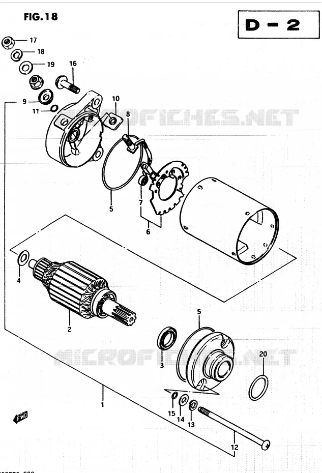 STARTMOTOR Suzuki QUAD 250 QUADRUNNER 1987  LT250EF(F/2/G)