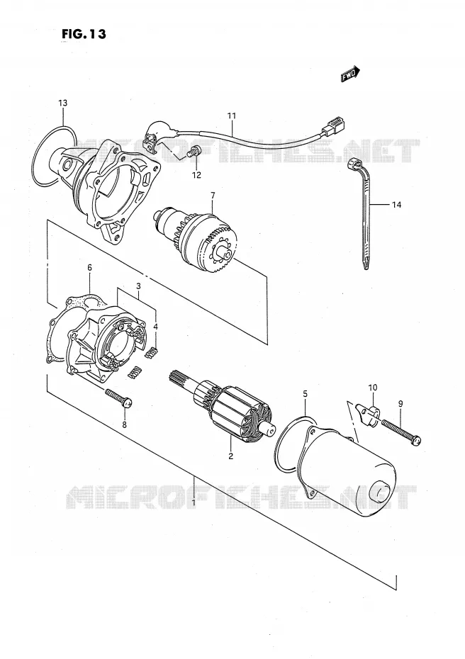 STARTMOTOR Suzuki QUAD 80 QUADSPORT 1992  LT80N(P1)