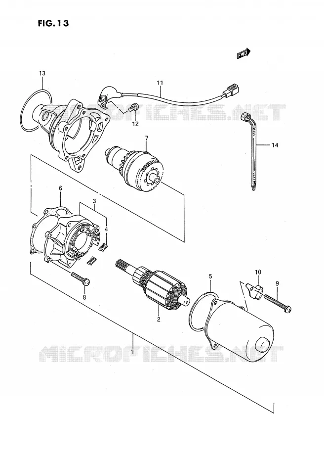STARTMOTOR Suzuki QUAD 80 QUADSPORT 1995  LT80S(P3)
