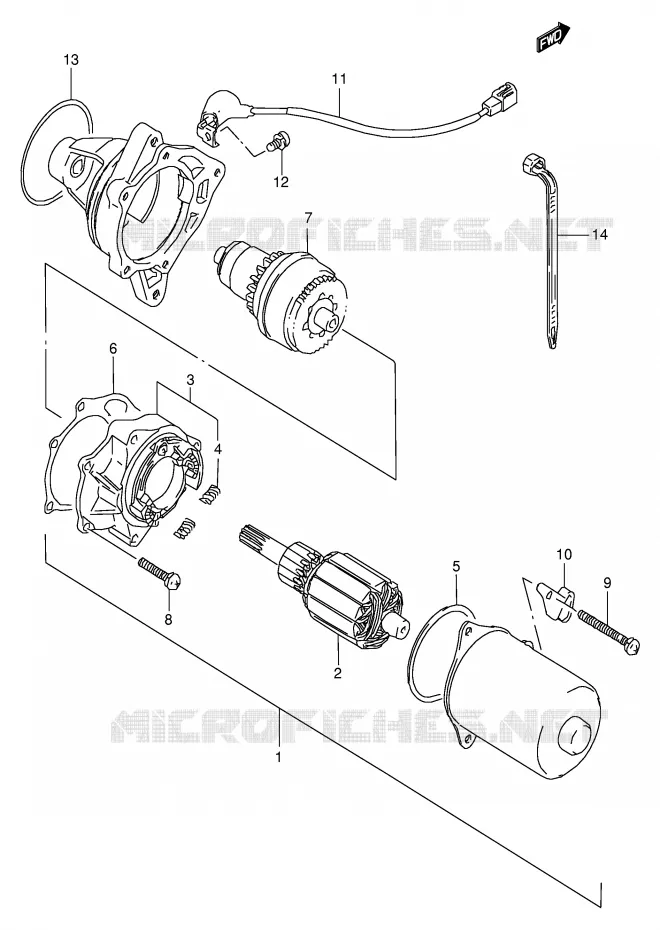 STARTMOTOR Suzuki QUAD 80 QUADSPORT 1998  LT80W(P3/P28)