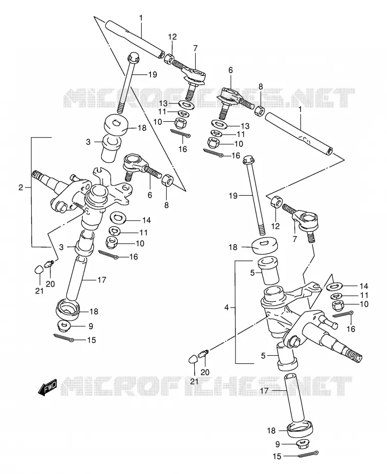 STUURINRICHTING - HUB Suzuki QUAD 80 QUADSPORT 2006  LT80K6(P1)