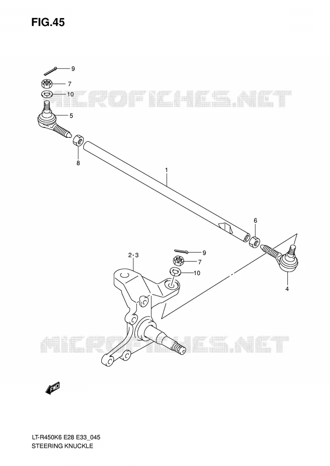 STUURINRICHTINGS - HUB Suzuki QUAD 450 QUADRACER 2010  LT-R450ZL0(E28/E33)