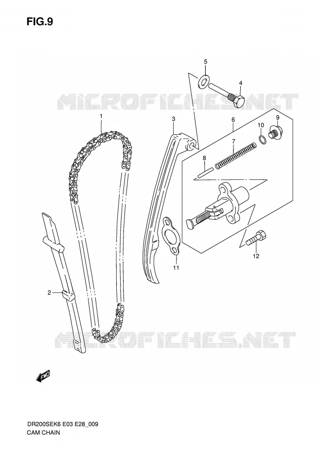 TIMING Suzuki MOTO 200 DR 2010  DR200SEL0(E3/E28)