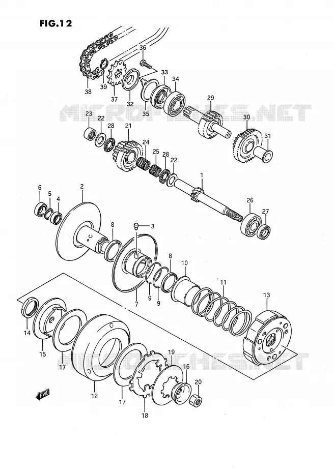 TRANSMISSION (2) Suzuki QUAD 80 QUADSPORT 1987  LT80H(P3)