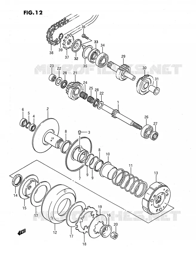 TRANSMISSION (2) Suzuki QUAD 80 QUADSPORT 1992  LT80N(P1)