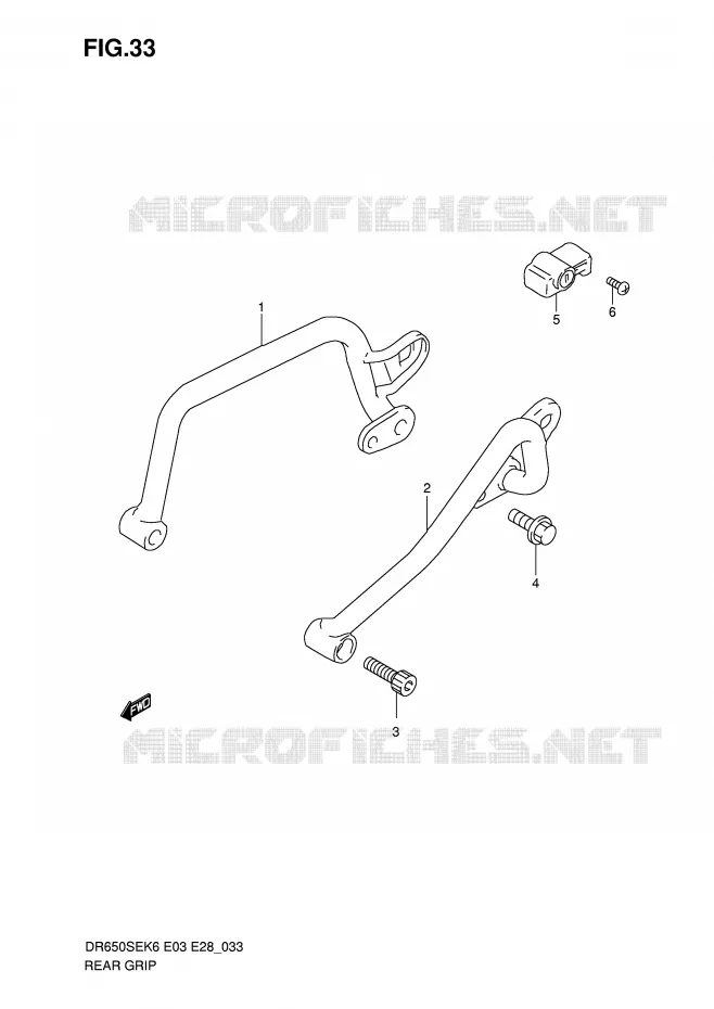 ACHTER GRIP Suzuki MOTO 650 DR 2007  DR650SEK7(E3/E28)
