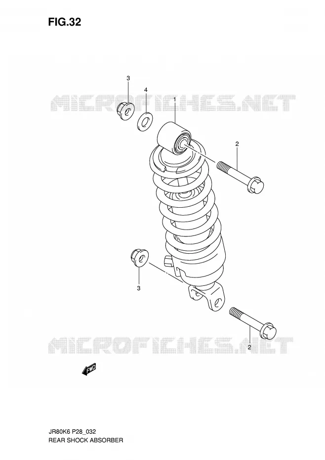 ACHTER SCHOKDEMPER Suzuki MOTO 80 JR 2006  JR80K6(P28)