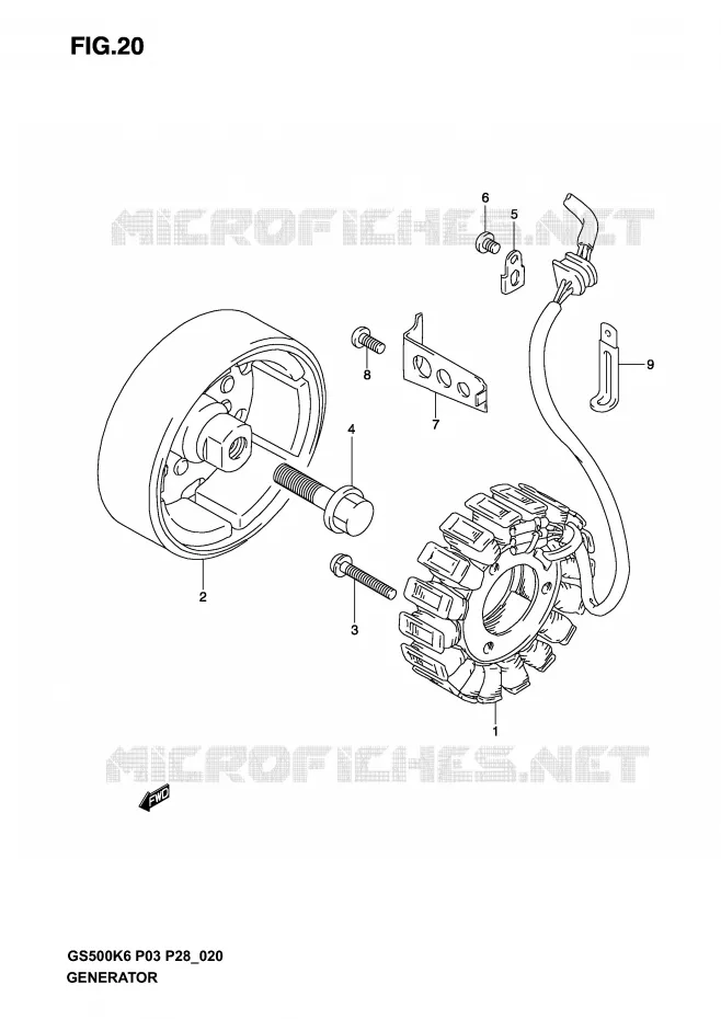 ALTERNATOR Suzuki MOTO 500 GS-F 2006  GS500FK6(P3)