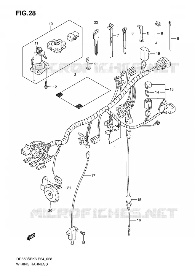 BEDRADING Suzuki MOTO 650 DR 2006  DR650SEK6(E24)