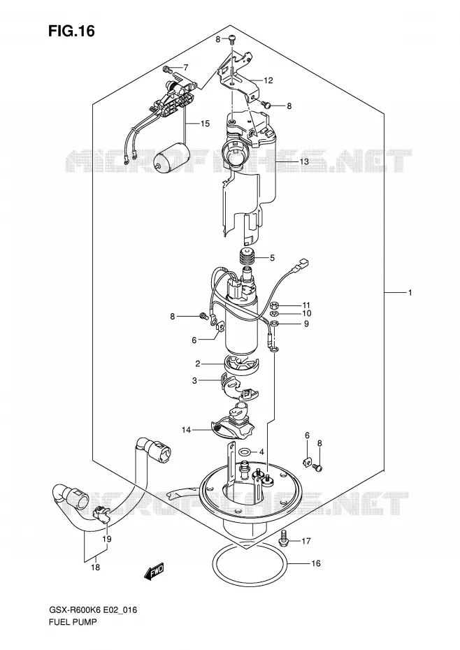 BENZINE POMP Suzuki MOTO 600 GSX-R 2006  GSX-R600U2K6(E2)
