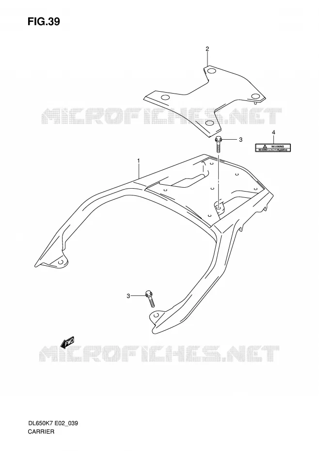 CARRIER Suzuki MOTO 650 V-STROM 2009  DL650AUEK9(E2)