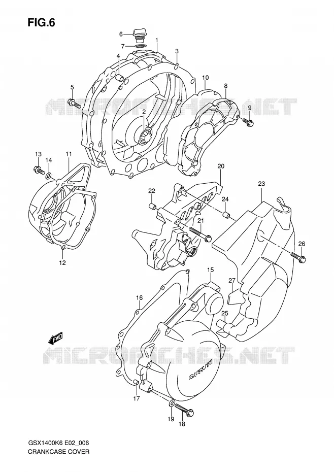 CASING Suzuki MOTO 1400 GSX 2006  GSX1400U1K6(E2)
