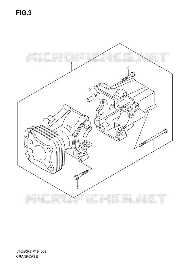 CASING Suzuki QUAD 50 QUADSPORT 2007  LT-Z50K7(P19)