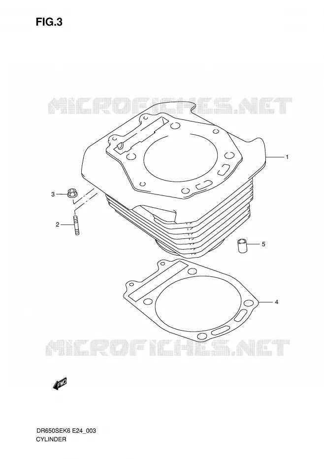 CILINDER Suzuki MOTO 650 DR 2006  DR650SEK6(E24)