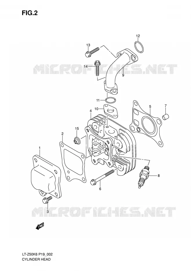 CILINDER Suzuki QUAD 50 QUADSPORT 2012  LT-Z50L0(P19)