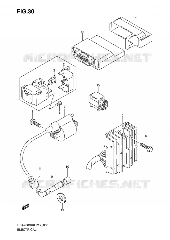 ELEKTRISCH (~F.NO.5SAAP41A 67110000) Suzuki QUAD 700 KINGQUAD 2006  LT-A700XK6(P17)