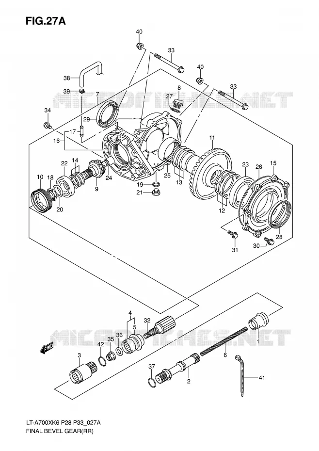 FINAL BEVEL GEAR (REAR)(MODEL K6 F.NO.5SAAP41 67110001~) Suzuki QUAD 700 KINGQUAD 2006  LT-A700XK6(P28/P33)
