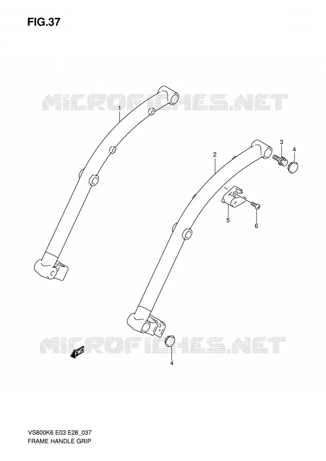 FRAME HANDGREEP Suzuki MOTO 800 INTRUDER 2008  VS800K8(E3/E28)