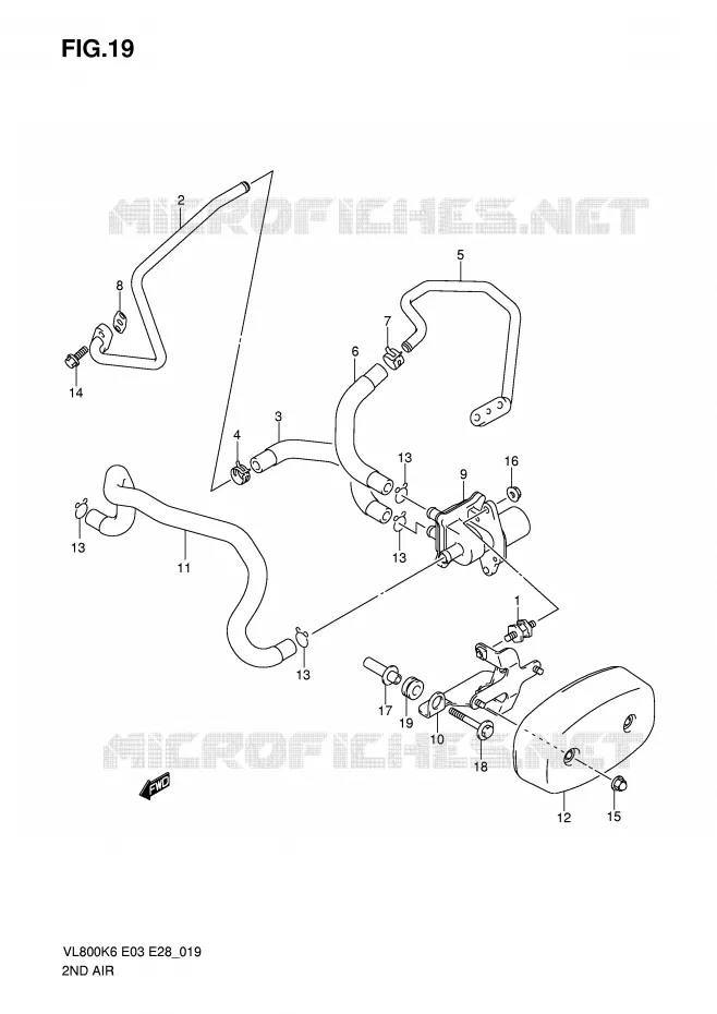 FUEL EVAP SYSTEM (MODEL K6/K7/K8) Suzuki MOTO 800 VOLUSIA 2007  VL800CK7(E3/E28)