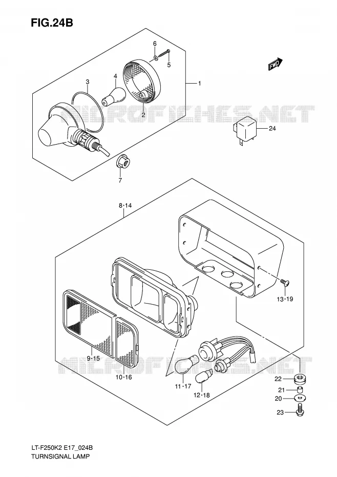 INDICATOREN (LT-F250K6 E4) Suzuki QUAD 250 OZARK 2005  LT-F250K5(E17)
