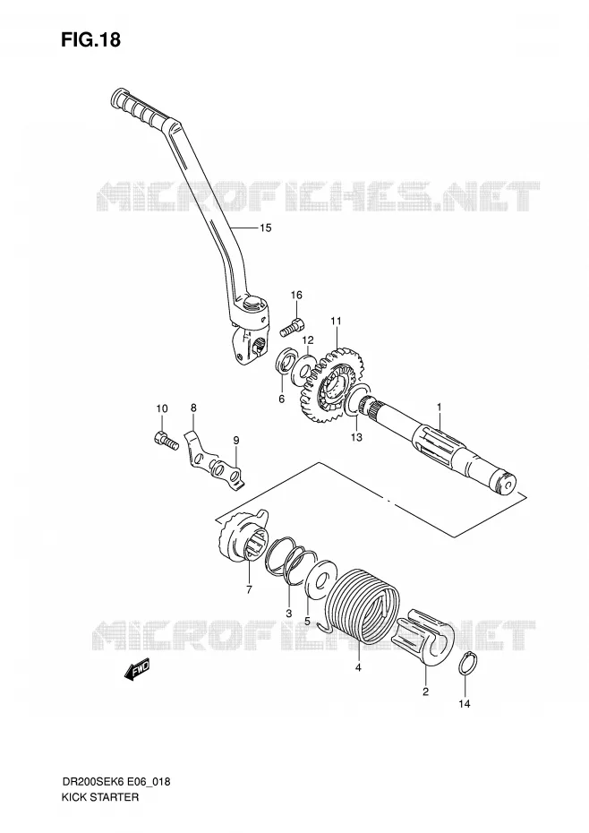 KICKSTARTER Suzuki MOTO 200 DR 2006  DR200SEK6(E6)