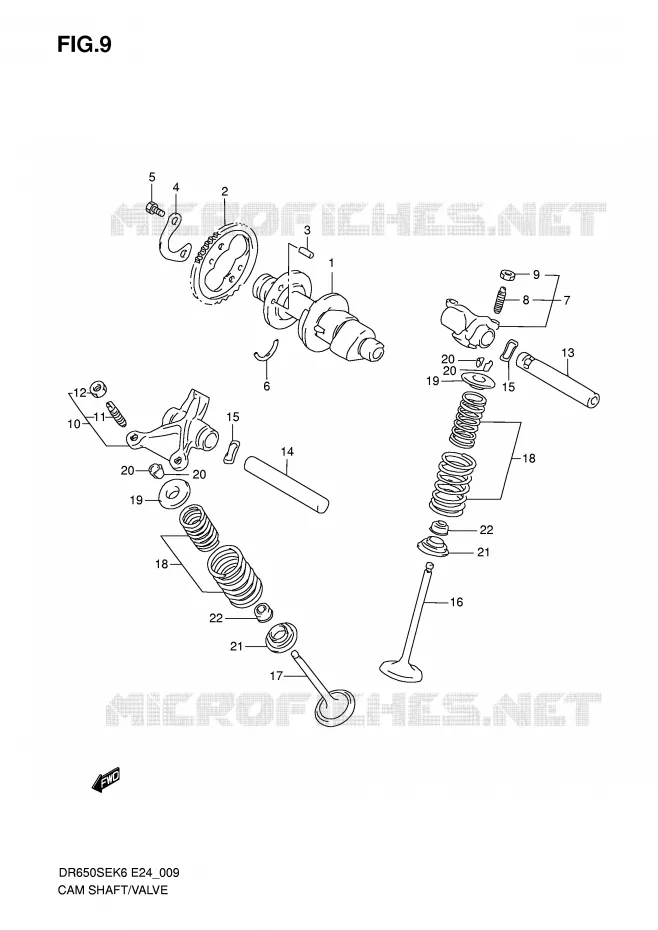 NOKKENAS - VALVES Suzuki MOTO 650 DR 2006  DR650SEK6(E24)
