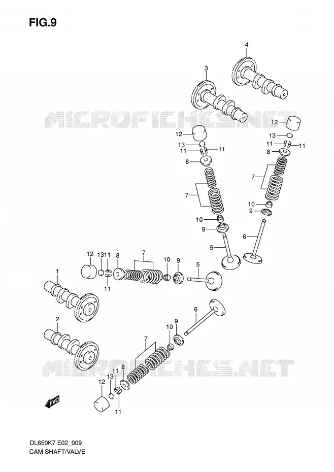NOKKENAS - VALVES Suzuki MOTO 650 V-STROM 2008  DL650AU3K8(E2)