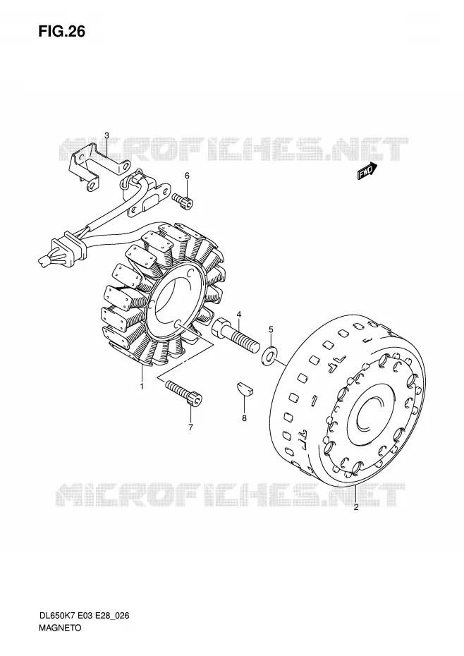 ONTSTEKING (MODEL K7) Suzuki MOTO 650 V-STROM 2008  DL650AK8(E3/E28)