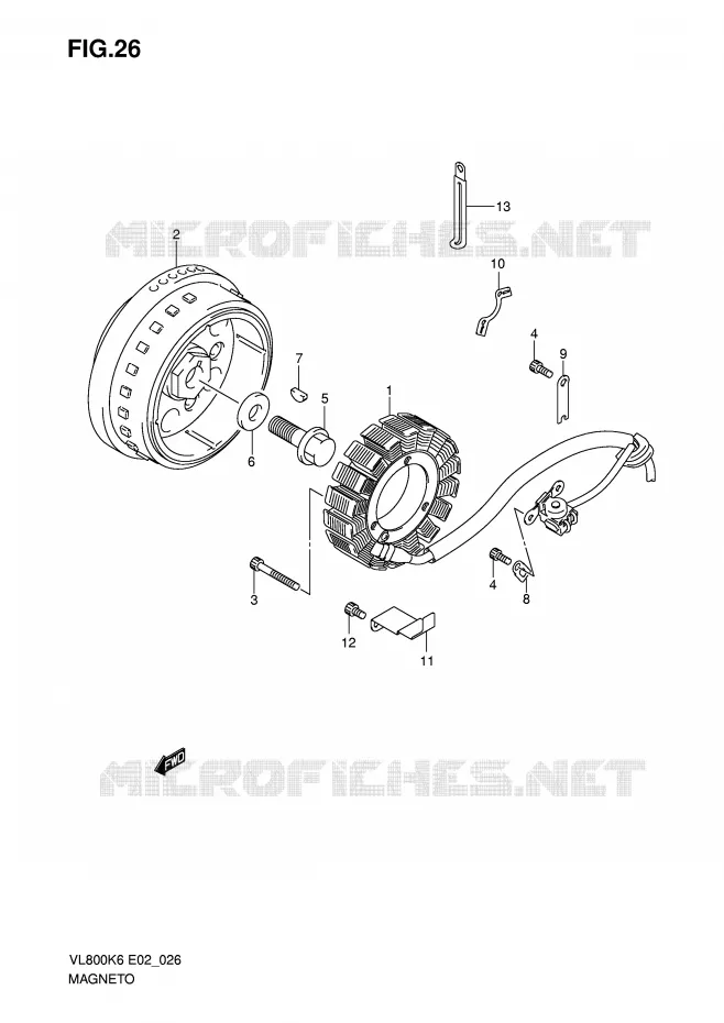 ONTSTEKING Suzuki MOTO 800 VOLUSIA 2007  VL800K7(E2)